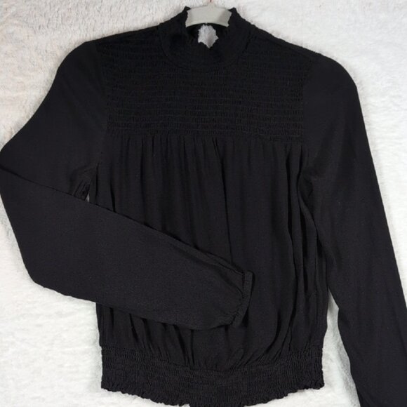 Twik Black Smocked Blouse - Picture 1 of 4